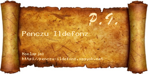 Penczu Ildefonz névjegykártya